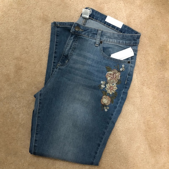 dress barn embroidered jeans